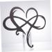 GRIRIW 1pc Iron Pendant Home Decor Heart Pendant Room Backdrop Hanging Ornament Wrought Iron Wall Hanging 45x39cm Black - Buy Online on GoSupps.com