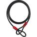 ABUS loop cable Cobra 5/75 - steel cable covered with plastic - fuse for bicycle and motorcycle accessories - 75 cm long 5 mm thick black 75 cm single