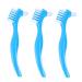 Healeved 6 STK tooth cleaning brush hard prosthesis cleaning brush double -sided toothbrush prosthesis brush cleaning tools for denture toothbrush child clean dental floss 1 piece (1 Pack) bluex2stk