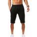 Men's Linen Cargo Pants - Multi-Pocket Summer Overalls for Hiking & Leisure - A5 Black - Buy Online on GoSupps.com