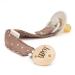 AngelicArt pacifier strap with engraved name for boys and girls - large selection of colors - gift for baby (brown-dotted)