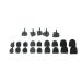Heel Tip Replacement Dowels 9 Pairs Size 7mm-15mm for men women