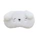 Zeiwohndc Super Cute Plush Sleep Eye Mask Cartoon White Dog Animal Satin Lined Sleeping Blindfold Eyeshade Cover Blinder for Home Travel