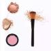 Buy Black Makeup Brush - Soft Fabric Hair & Wood Handle for Beginners & Professionals | Best Powder Grasping Brush - Buy Online on GoSupps.com