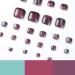 Sparkle Glitter Purple Cat Eyes Fake Toe Nails - 24Pcs - Buy Online on GoSupps.com