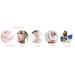 Huachnet Waterproof Women's Shower Cap - Black Flower in White | Double Layers - Buy Online on GoSupps.com