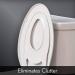 Little2Big 181SLOW 000 Elongated Toilet Seat with Built-In Potty Training Seat | Slow-Close & Never Loosen | White - 1 Pack - Buy Online on GoSupps.com
