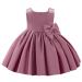 Baby Clothes for Toddler Bridesmaid Flower Girl Dress Princess Sleeveless Bowknot Tutu Christening Wedding Pageant Birthday Party Prom Gown 6-12 Months 01 Bean Powder