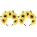 Miaija 2Pieces Sunflower Headband Stretch Floral Hair Clips Party Festival Womens Headbands Flower Hair Accessories for Girls Brides Ladies