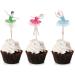 Kawailay 24-Piece Ballerina Cake Decoration Set - Dancing Cupcake Toppers for Girls' Birthday Wedding and Party Celebrations - Buy Online on GoSupps.com