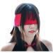 Satin Blindfold Belt Sash Eye Mask for Sleeping - 59inch PS12 (Red Black) - Buy Online on GoSupps.com
