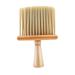 Minkissy 2 pieces practical vintage for distance dust fronding soft cleaning mustache Shop cut tool haircut men bear loose house shaving handle brush wood round dust wipers 10.6x4.7cmx2pcs as shown x 2 pieces