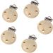 5 Pieces Natural Beech Wood Pacifier Clips Teething Grasping Toy Suspender Clips Charm DIY Pacifier Clips Holder Accessories - Buy Online on GoSupps.com