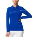 JACK SMITH Women's Golf Polo Shirt UPF 50+ Long Sleeve Zip-Up Tee Holder Athletic Top (Royal Blue, X-Large) - Buy Online on GoSupps.com
