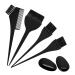GAOHUI 6 Pcs Hair Coloring Brush Hair Dye Tools Set for DIY Hair Coloring Salon Hair Dyeing Double sided Coloring Comb Brush Hair With hair colouring earmuffs (Black) 6PCS