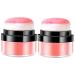 Didiseaon 2pcs Oil Control Cushion Blush Rose Blush Shimmer Blush Face Blushes Putty Blush Blusa Plastic Rosy