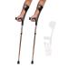 Lightweight Forearm Crutches for Adults Foldable Heavy Duty Ergonomic Brown Arm Crutches Forearm with Hand Grips for Elderly Disabled and Physically Impaired (2 Units)