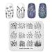 Alexnailart Nail Art Stamping Plate Flowers Plate Nail Art Tools Nature Series Nail Art Image Plates (NA016)