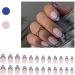 24 Pieces Charming Short Ballet Wearable Fake Nail Press Square Head Full Cover Removable Fake Nail Art Decor (Color : Style 18) - Buy Online on GoSupps.com