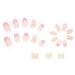 Kamize Almond French Press on Nails - Pink Acrylic Swirl Full Cover Fake Nails for Women - 24PCS - Buy Online on GoSupps.com
