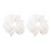 2 Women's White Lace Hair Loops Fashionable Large Lace Hair Ropes Elastic and Soft Hair Bands Ponytail Braid Hair Accessories Suitable for Women and Girls with Thick Hair and Large Wavy Curls