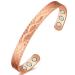 Vicmag Copper Bracelet for Women Men Magnetic Bracelet 6X Ultra Strength Magnets 99.99% Solid Pure Copper Adjustable Size with Gift Box (Rose Gold Branch)