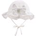 XIAOHAWANG Baby Girl Sun Hat - Embroidered Flowers Toddler Bucket Hat for Infant Girls 3-6 Months (White) - Buy Online on GoSupps.com