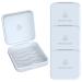 Braces box Dento Box Splint box (also for bite splint night guard) 4 pieces Orthodontic box (white). White 4 pieces