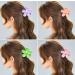 Candy Colored Hair Claw Clips Flower Hair Clips Big Cute Claw Clips Thick Hair Scrub Hair Clip Sweet Flower Clip (Gray) - Buy Online on GoSupps.com