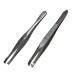 Tweezers set | Set with straight and slanted eyebrow tweezers | fine tweezers for eyelash extension hair removal and other aesthetic applications | EUROXANTY cosmetic accessories silver | Set of 2