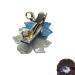 Rhinestone French Barrette Hair Clip - Two-Tone Floral Hairpin for Women in Blue - Buy Online on GoSupps.com