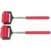 Adjustable Telescopic Back Massage Roller - 2 Piece Stainless Steel Relief Device for Full Body Use - Portable & Easy to Use (Red) - Buy Online on GoSupps.com