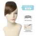 Shinon Thick Side Bangs Clip in Real Human Hair Fringe Extensions - Light Brown - Buy Online on GoSupps.com