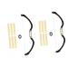 Hemoton 2pcs Bow Eyebrow Ruler Measuring Tool Stainless Steel Eyebrow Trimming Positioning Ruler