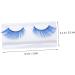 FRCOLOR 2 Pairs Blue Long Eyelashes Halloween Eyelashes Costume Dramatic Long Lashes Handmade False Eyelashes Makeup Long Fake Eyelashes Adhesive Eyelash Paper Cut Aldult 3d - Buy Online on GoSupps.com