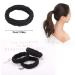 Liujzzj 20 Pack Seamless Thick Cotton Hair Ties | No Kink Slipproof & Stretchy Black Hair Bands for All Hair Types - Buy Online on GoSupps.com