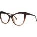 Zeelool Stylish TR90 Oversized Cat Eye Blue Light Blocking Glasses for Women - Shelby OT414973 Brown Clear Lens - Computer & Gaming Eyewear - Buy Online on GoSupps.com