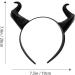 minkissy Black Horns Headband Hair Hoop Black Devil Horns Headband Cosplay Horn Hair Band Christmas Hair Hoop Ox Horn Hair Accessories for Halloween Party - Buy Online on GoSupps.com