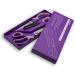 Pinking Shears Set (Pack of 2) by Potamish - Zig-zag Scissors for Fabric, Leather & Paper - Serrated & Scalloped Edges - Sewing Scissors PM-002-C Purple - Buy Online on GoSupps.com
