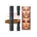 2 in 1 dual-ended highlighter & shadow stick face brightening foundation stick glow stick  Bronze  0.04 Ounce (Pack of 1)