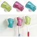 3-Piece Suction Cup Toothbrush Holder Set - Bathroom Storage Rack for Family - Silver Cream Filter & Squeezer - Buy Online on GoSupps.com