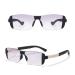 2 Pack Stylish Rimless Reading Glasses Flexible TR 90 Blue Light Blocking Computer Readers Multifocus Glasses(Couleur:Noir Grandeur:2.5x)