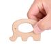 5Pcs Natural Beech Wood Baby Teether Rings - BPA-Free Cute Animal Shapes for Infants Teething (Elephant) - Buy Online on GoSupps.com