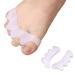Toe separator silicone hallux valgus toe spreader 2 pairs separator toes correction for overlapping toes hammer toes chicken eyes callus blisters reduced foot pain