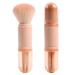 Mini Pink Makeup Brush Set - 4 in 1 Travel Essential for Lips, Highlighting, Eyes, and Foundation - Retractable Cosmetic Brushes - Buy Online on GoSupps.com