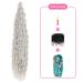 DSOAR Deep Twist Crochet Hair - 22 Ombre Kinky Curl Braiding Hair Extensions - 3 Packs Silver/Gray Synthetic Hair - Buy Online on GoSupps.com