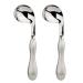 ALLWIN Adaptive Utensils 2Pcs Curved Spoon Set Right Handed Angled Spoons Cutlery Utensil for Hand Tremors Arthritis Parkinson's Or Elderly Use