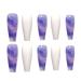 Sinlov 24pcs Coffin Fake Nails - Glossy Gradient Press On Ballerina Nails for Women & Girls (Viola) - Long Full Cover Artificial Nails - Buy Online on GoSupps.com