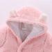 Voopptaw Warm Baby Winter Jumpsuit | Fleece Romper Snowsuit for 0-12 Months | Cute Thick Bear Design | 3-6 Months | Pink - Buy Online on GoSupps.com