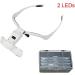 Lighted Headset Magnifying Glasses with 2Led Lights Head-Free Magnifier Loupe 5 Detachable Lenses Magnifying Glass - Buy Online on GoSupps.com